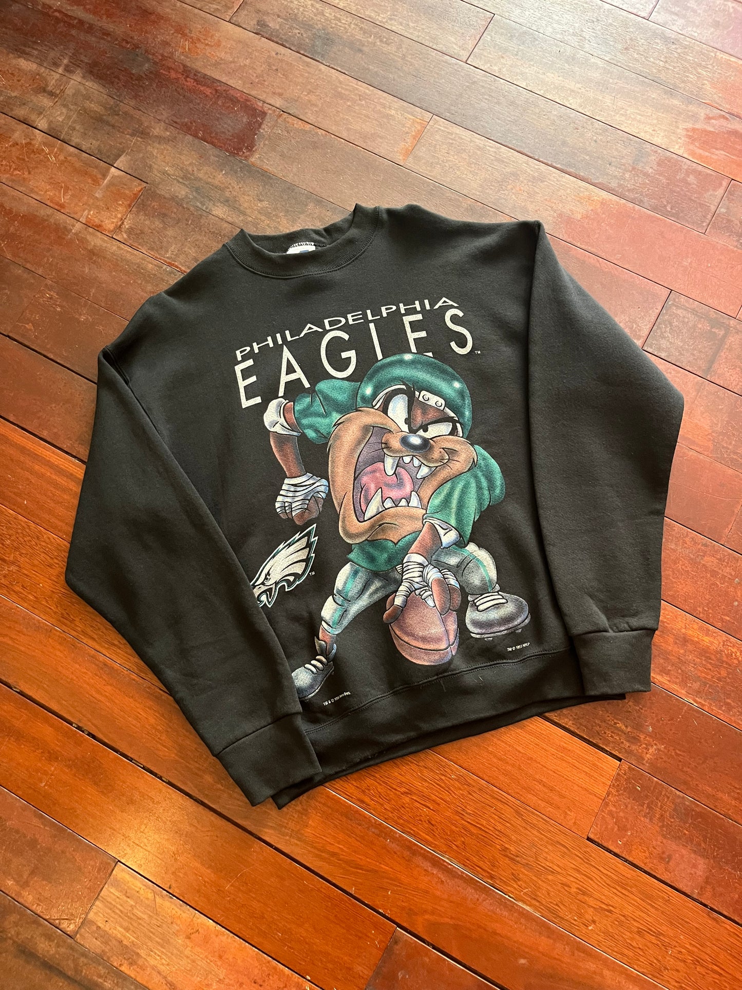 1995 Philadelphia Eagles Taz Crewneck (7W77BU)